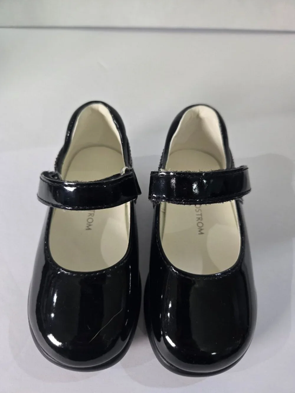 Nordstrom Black Patent Leather Mary Jane Shoes Toddler Girls Size 22 US 6 Flats